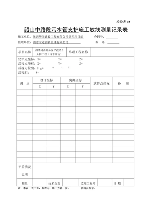 污水管网工程资料目录及表格.docx