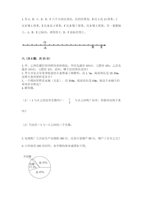 小学数学六年级下册竞赛试题附答案【b卷】.docx