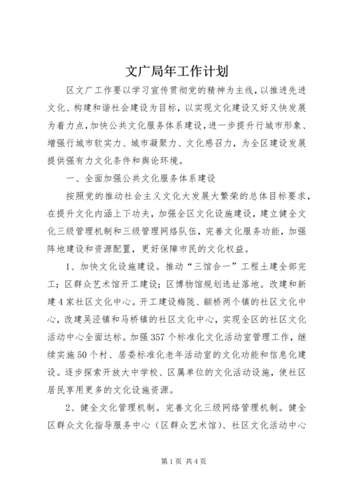 文广局年工作计划.docx