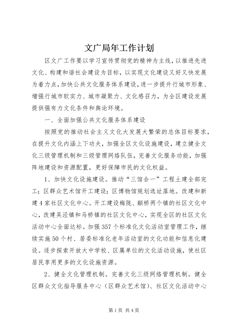 文广局年工作计划.docx