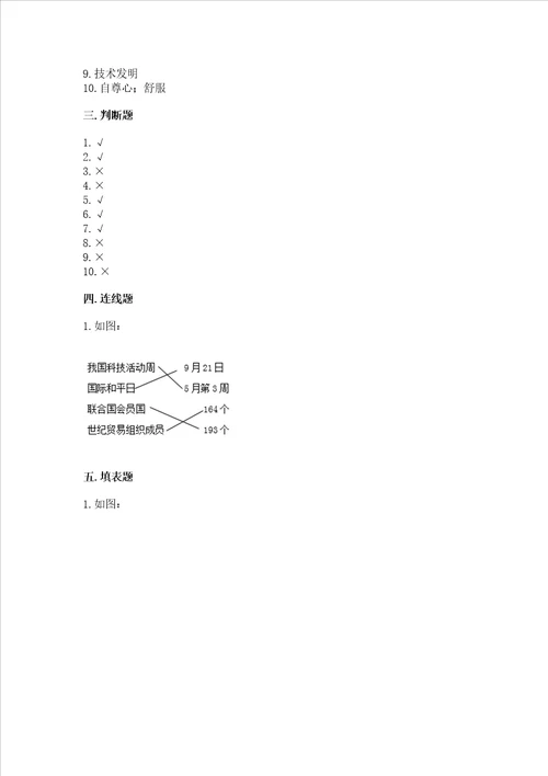 2023部编版六年级下册道德与法治期末测试卷综合卷