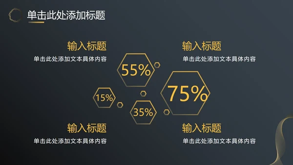 黑金商务汇报总结PPT模板