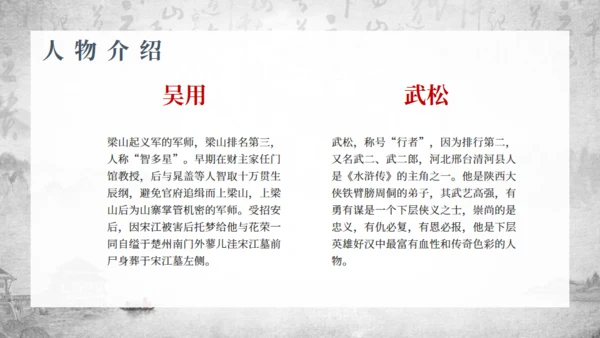 古典名著《水浒传》通用PPT模板
