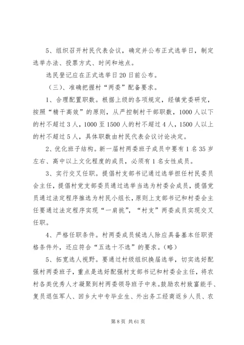 村党组织和第八次村民委员会换届资料.docx