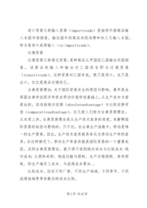 学习国际贸易的感想和认知.docx