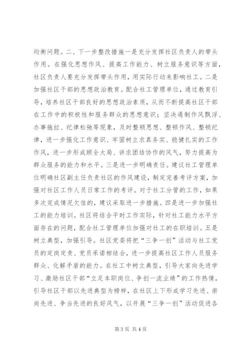 社区作风自查及整改措施.docx