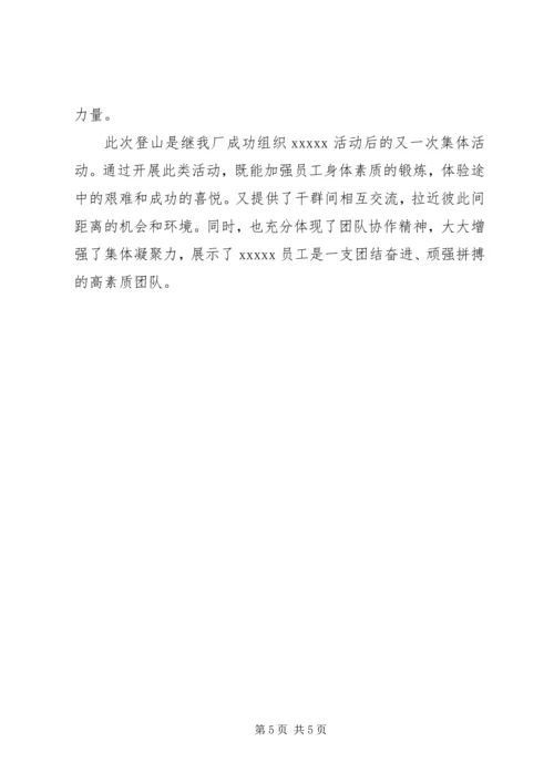 公司登山活动工作总结.docx