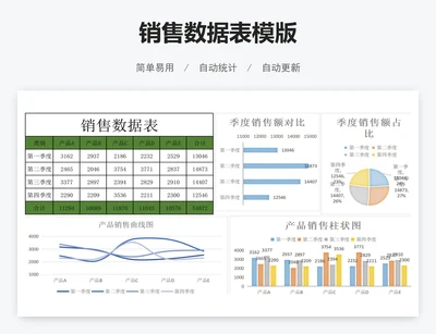 销售数据表模版
