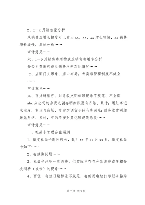 企业内部审计报告范文.docx