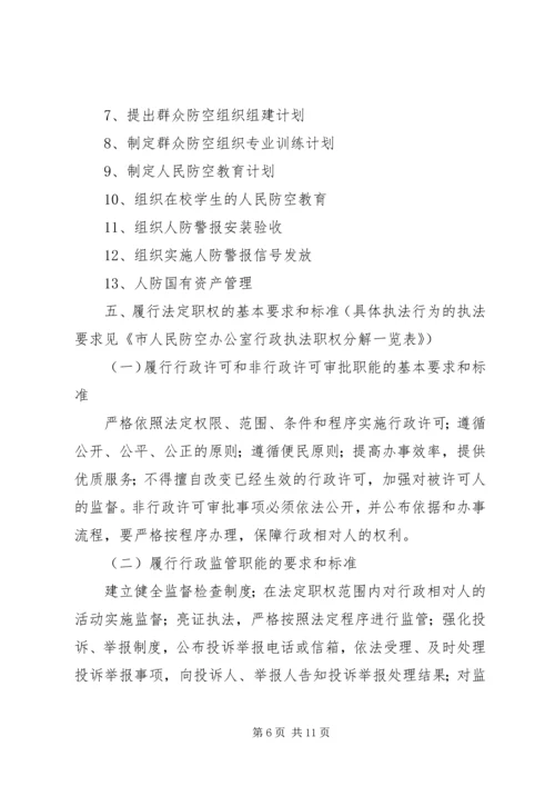 人防办行政执法指导方案.docx