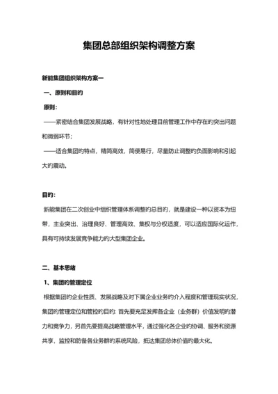 集团总部组织架构调整方案.docx