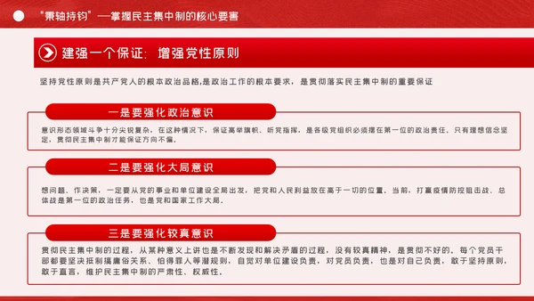 全面提升民主集中制贯彻落实质量党课PPT