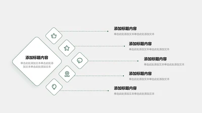 关系页-绿色商务风5项总分图示