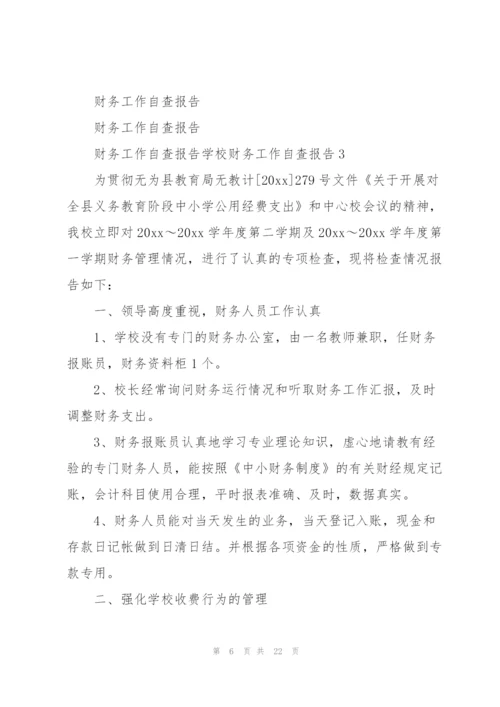 学校财务工作自查报告8篇.docx