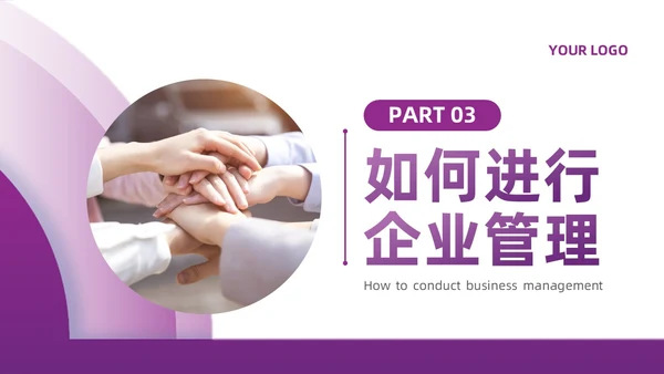 紫色微粒体如何经营企业管理员工培训PPT模板