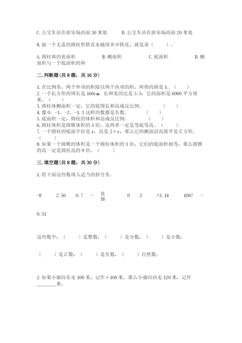 北京版小学六年级下册数学期末综合素养测试卷附完整答案【考点梳理】.docx