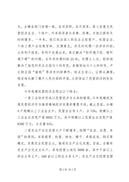 乡镇民营经济工作总结.docx