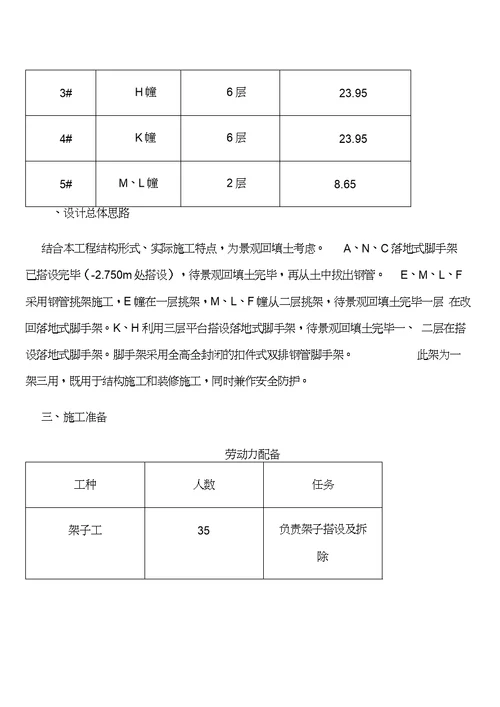 脚手架工程施工方案新概要