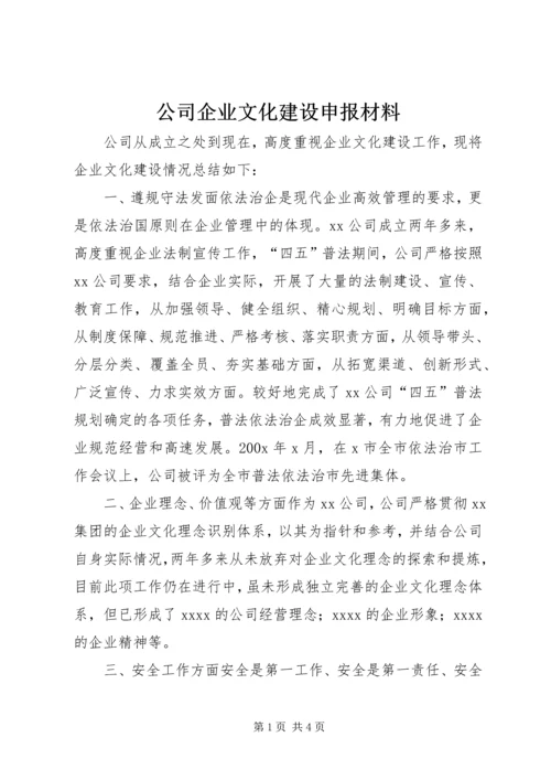 公司企业文化建设申报材料 (2).docx