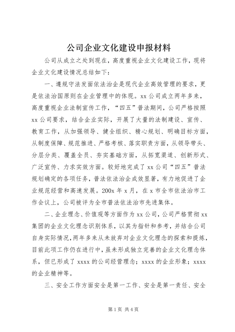 公司企业文化建设申报材料 (2).docx