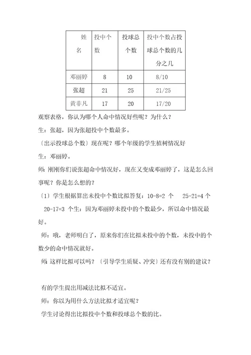 《百分数的意义和读写法》教案及教学反思