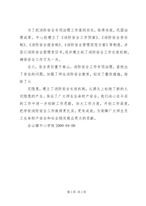 小学火灾隐患排查整治工作汇报_1 (4).docx