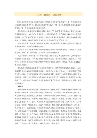 TCL的“合金式”企业文化.docx