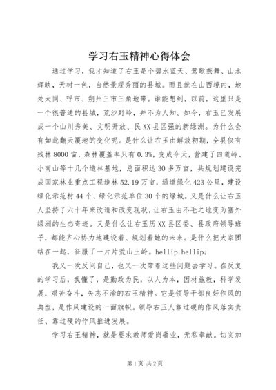 学习右玉精神心得体会 (3).docx