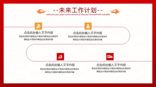 剪纸风虎年工作计划通用PPT模板