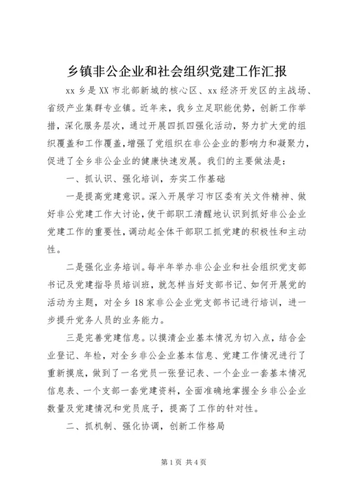 乡镇非公企业和社会组织党建工作汇报.docx