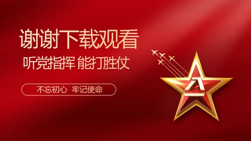 中国人民解放军部队军事动态PPT模板