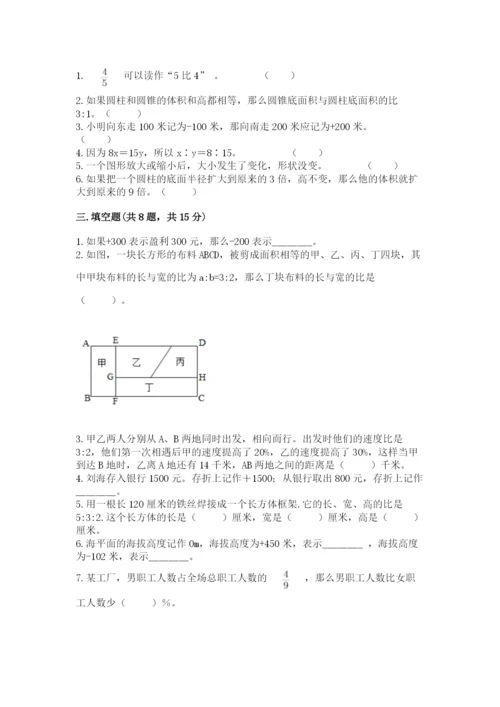 邢台市邢台县六年级下册数学期末测试卷及答案1套.docx