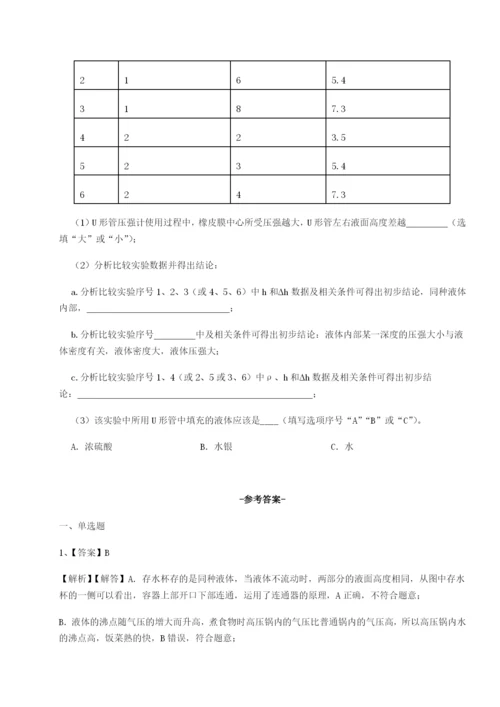 强化训练北京市第十五中学物理八年级下册期末考试专题攻克试题（解析版）.docx