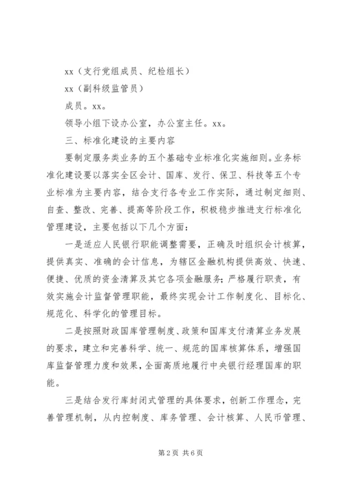 银行标准化管理实施方案 (4).docx