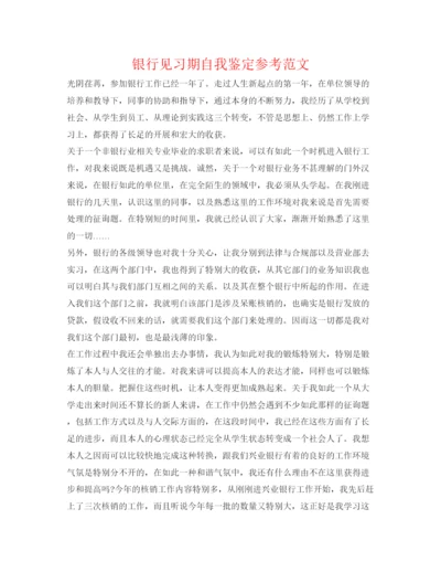 精编银行见习期自我鉴定参考范文.docx