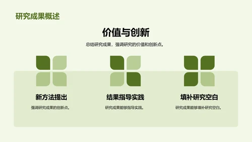 绿色卡通插画教育学科研究报告PPT模板