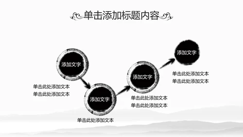 中国风水墨江南水乡古色古香古建筑动态PPT模板