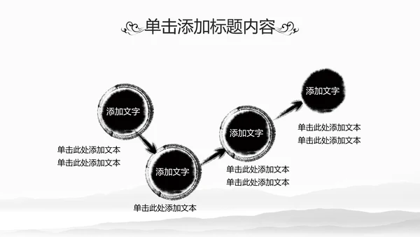 中国风水墨江南水乡古色古香古建筑动态PPT模板