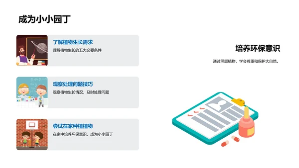 小学园艺教学PPT模板