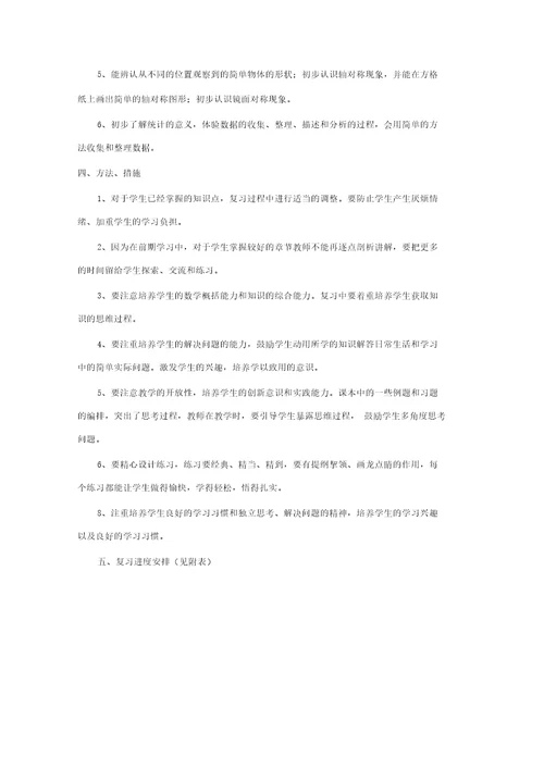 2015年新苏教版二年级数学上册复习计划