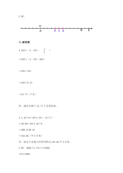 2023人教版六年级下册数学期末测试卷(精华版).docx