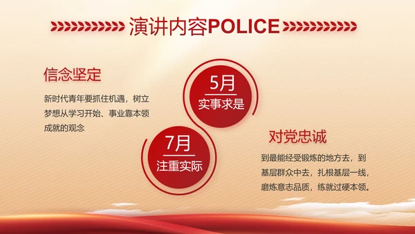红色大气警察公安工作总结汇报PPT