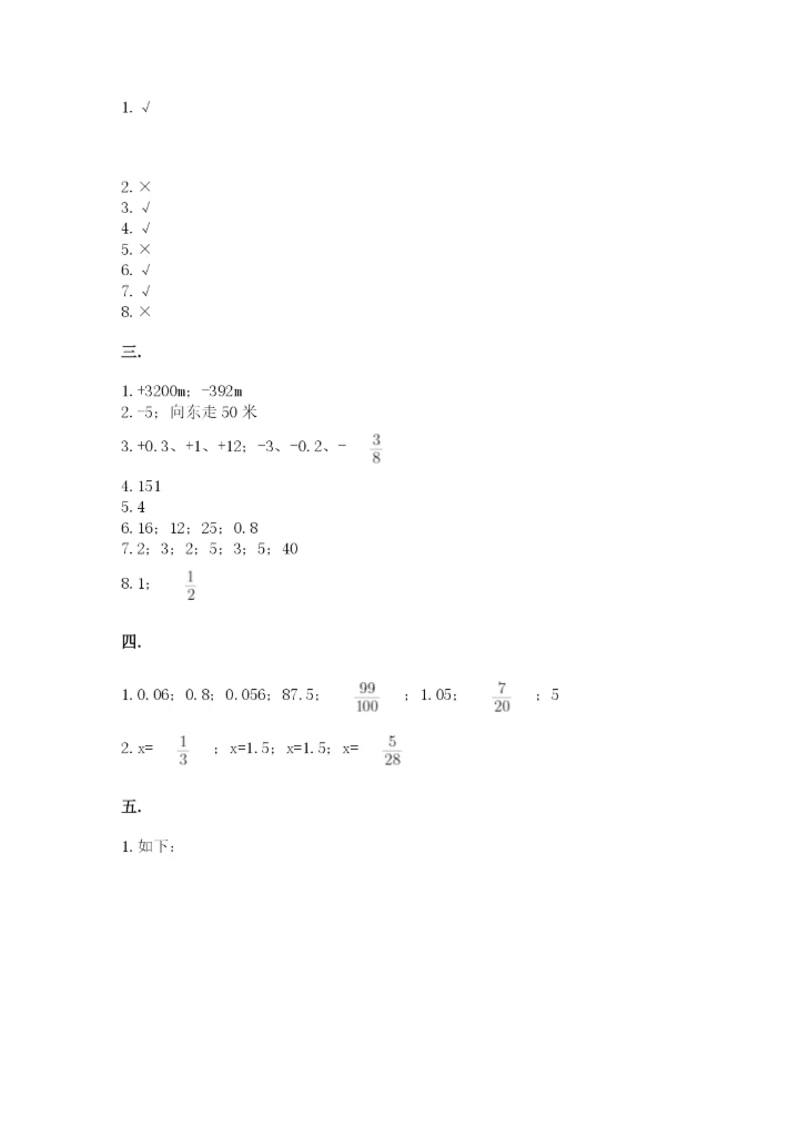 北师大版数学小升初模拟试卷及参考答案【实用】.docx