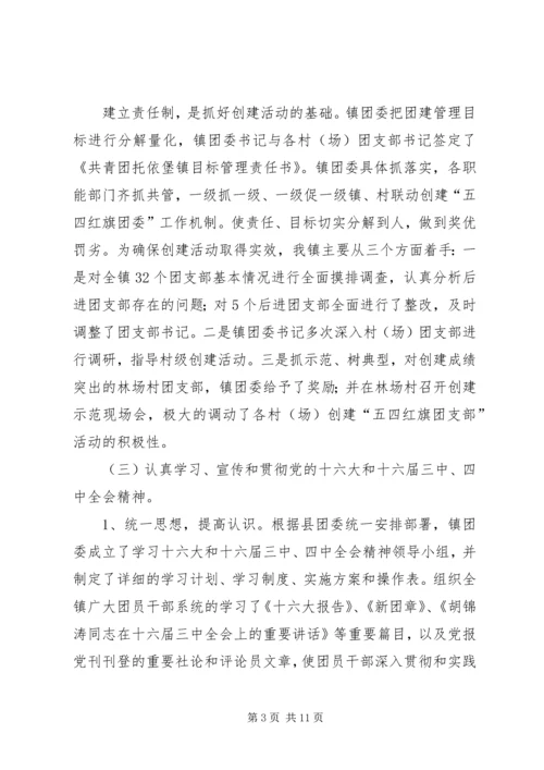 团委活动汇报材料[X镇创建“五四红旗”团委汇报材料].docx