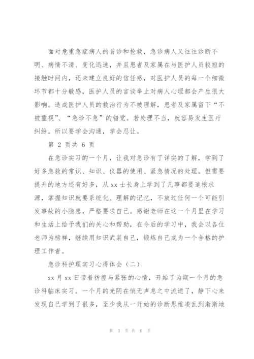 急诊科护理实习心得体会.docx