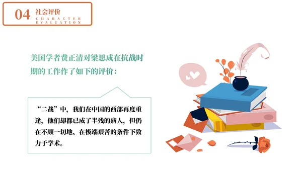 认识教学梁思成了解名人介绍PPT模板