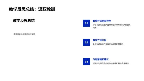 季度教学总结报告