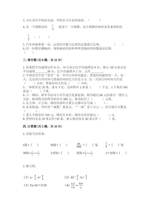 徐州市小升初数学测试卷一套.docx