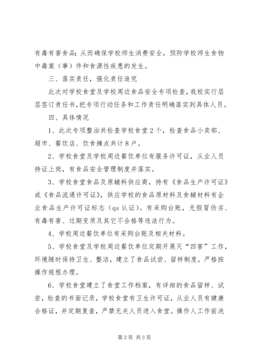 学校及周边食品安全检查的情况汇报 (2).docx