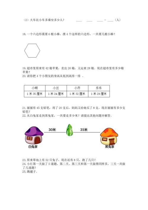 二年级上册数学应用题100道带答案.docx